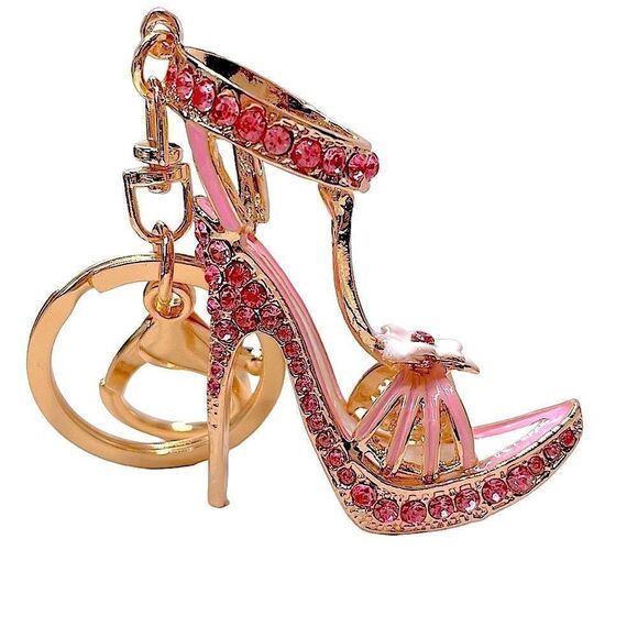 Bag charm, Key ring Gorgeous High Heel BeJeweled Charm l New - Picture 1 of 6